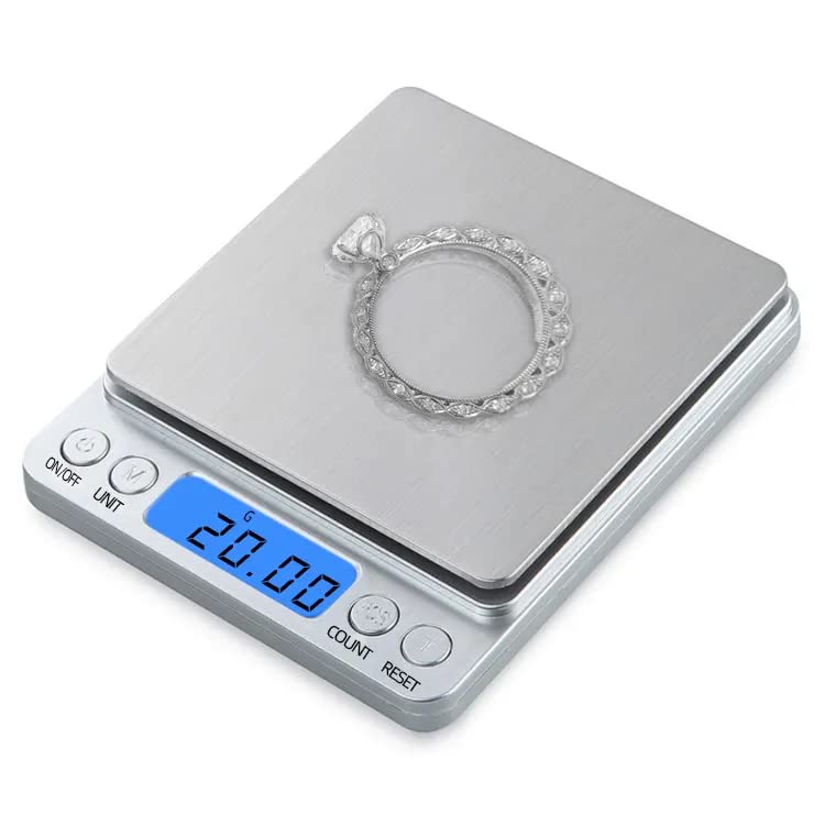 IONIX Jewellery Scale with bowl | Weight Scale | Digital Weight Machine | weight machine for gold, Digital food weight Scale 500 Gram for Jewellery Gemstone Diamond, Educational & Industrial Purpose