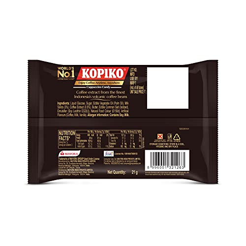 KOPIKO Cappuccino Coffee Candy - World's No 1 Coffee Candy (Pocket Pack -504g (24 Units X 6 Pieces in Each), Pack of 2)