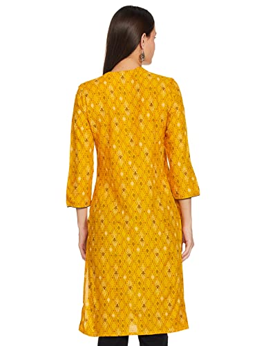 max Women's Rayon Straight Blouse (EKKL31101MUSTARD_Mustard