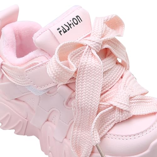 Hopscotch Girls PU Text Print Athletic Shoes in Pink Color, UK: 1.5 (TZR-4581977)