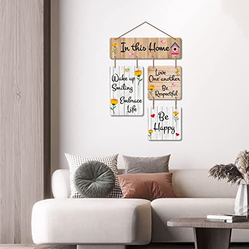 Artvibes In This Home Decorative Wall Art MDF Wooden Hanger for Living Room | Bedroom | Artworks Decor | Office | Gift | Quotes Decor Items | Wall Hanging for Decoration | Modern Art(WH_6508N)