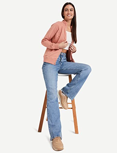 Amazon Brand - Symbol Women's Cottonblend High Neck & Round Neck Sweatshirts (AW18WNSSW04_Murky Pink_Medium_Dusky Pink_M)