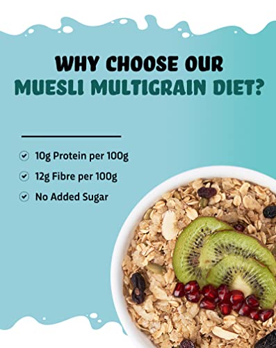 True Elements Millet Muesli 1kg - Certified Gluten Free | Diet Food | Loaded with 40% Millets | Muesli No Added Sugar | Fibre rich muesli