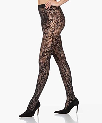 PLUMBURY® Women's/Girls's High Waist Pantyhose Tights Fishnet Stockings  Mesh Net Style, Free Size, Black (Pack Of 2 Styles)