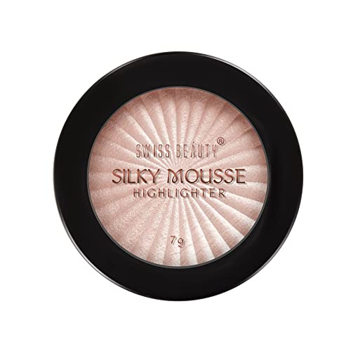 Swiss Beauty Silky Mousse Highlighter, Instant Luminous Finish, Sheer Coverage, Weightless Texture, Vegan & Cruelty-Free | Shade- 01 Tiramisu, 7g