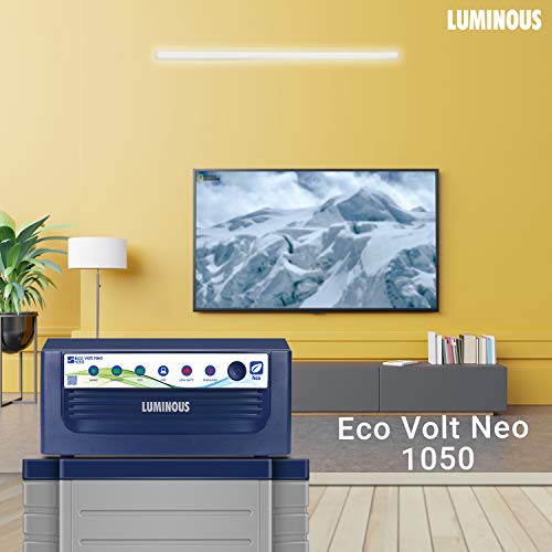 Luminous Eco Volt Neo 1050 Pure Sine Wave 900VA/12V Inverter for Home, Office and Shops (Supports 1 Inverter Battery of 12V)