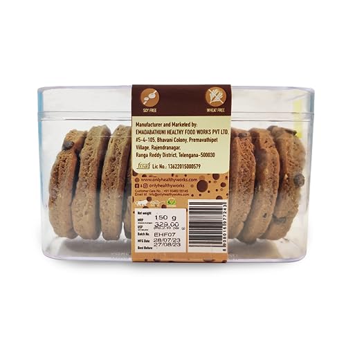 Only Gluten Free Chocolate Chip Cookies 150 gm, Pack of 1