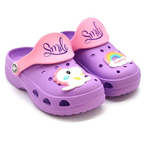 SVAAR Attractive Clog Shoes for Boys & Girls || Indoor & Outdoor Sandals Clogs for Kids Lavender