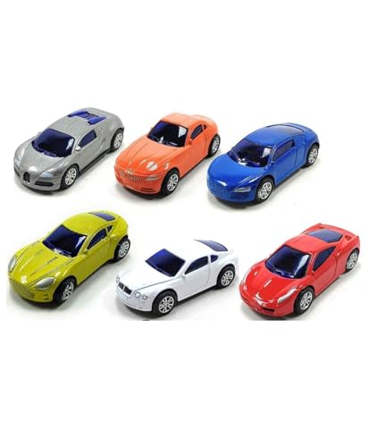 URBAN TOYS Die-Cast Alloy Metal Car Mini Series Pull Back Action Car Set of 6 Cars - Multicolour