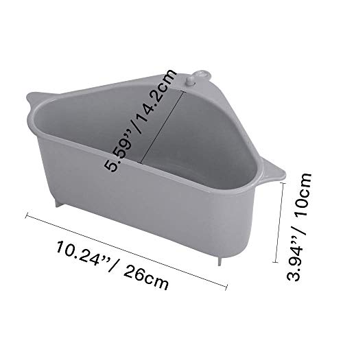 JRM Multifunctional Plastic Drain Shelf Sink Storage Rack For Kitchen, Bathroom, Soap Box Organizer (Grey)