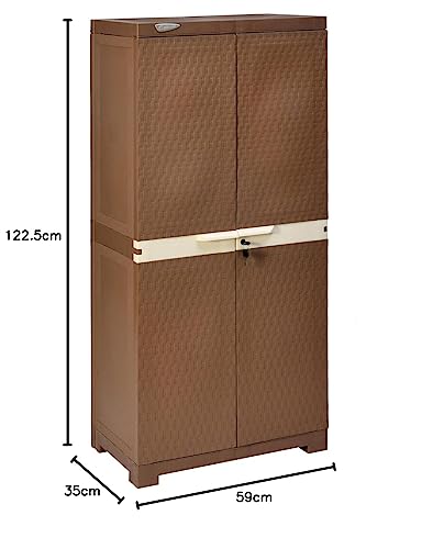 Nilkamal Freedom Mini Medium Cabinet Plastic Cabinet for Storage| Space & Clothes Organizer| Crockery Shelves| Cupboard| Wardrobe| Living Room| Adult & Kids| Multipurpose for Home Kitchen & Office