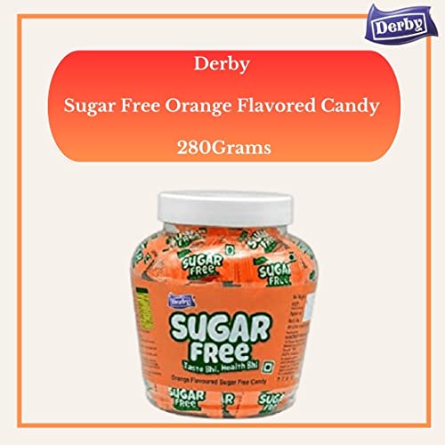 Derby Orange Flavoured Sugar-Free Hard Candies / 280 Grams