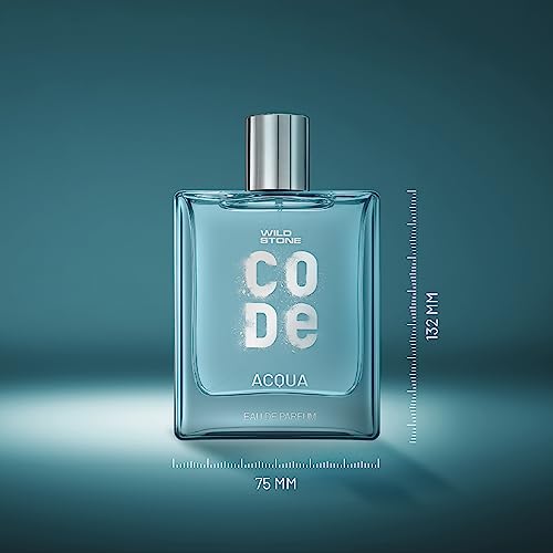 Wild Stone CODE Acqua Eau De Parfum for Men, 100ml|Luxury Long Lasting Fragrance|Fresh, Sparkling & Energising Premium Perfume for Men