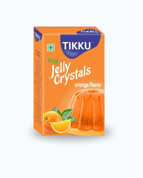 Tikku Jelly Crystals pack of 4 (400 gm) (All Flavours - Pineapple, Orange,Raspberry, Strawberry)