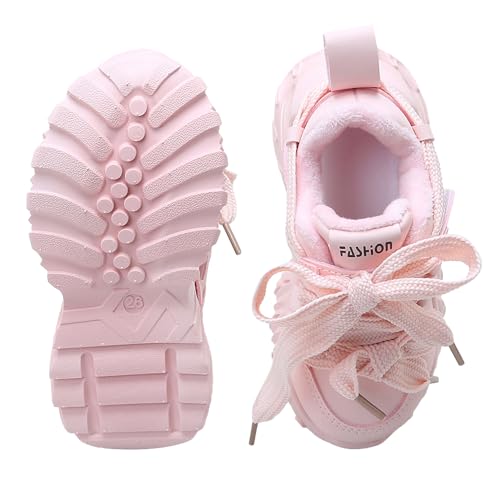 Hopscotch Girls PU Text Print Athletic Shoes in Pink Color, UK: 1.5 (TZR-4581977)