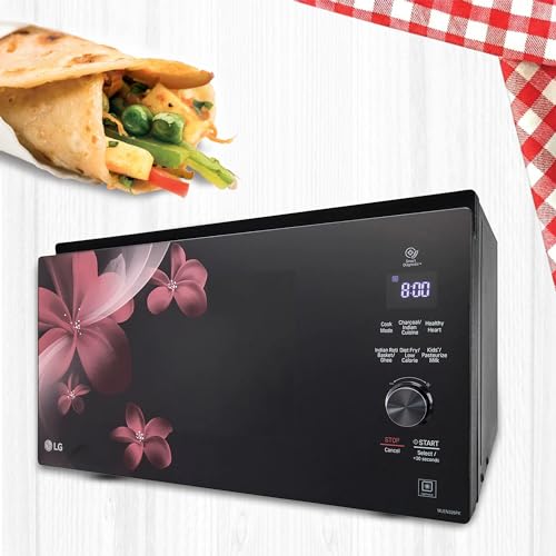 LG 32 L Charcoal Convection Microwave Oven (MJEN326PK, Black, Charcoal Lighting Heater with 10 Yr. Warranty and 360° Motorised Rotisserie)