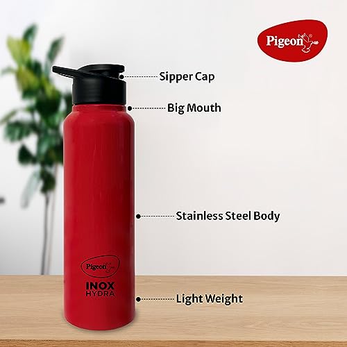 Pigeon 1.5 litre Hot Kettle and Stainless Steel Water Bottle Combo used for boiling Water, Making Tea and Coffee, Instant Noodles, Soup with Auto Shut- off Feature - (Silver)