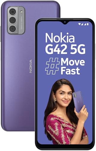 Nokia G42 5G | Snapdragon® 480+ 5G | 50MP Triple AI Camera | 11GB RAM (6GB RAM + 5GB Virtual RAM) | 128GB Storage | 5000mAh Battery | 2 Years Android Upgrades | 20W Fast Charger Included | So Purple