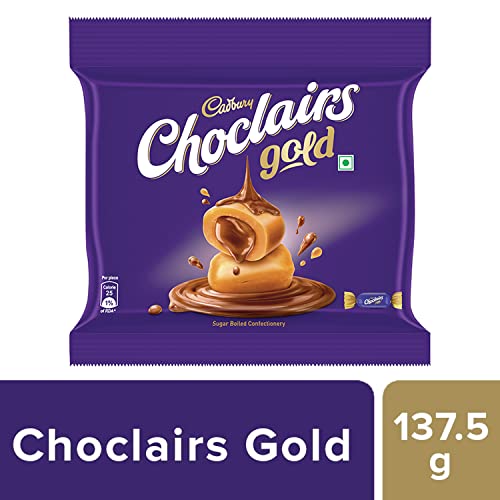 Cadbury Choclairs Gold Candy, 137 g|25 Pieces - 5.5 g Each