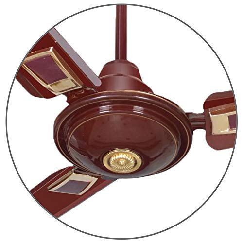 ACTIVA 390 RPM High Speed 1200MM BEE Approved Apsra Deco Ceiling Fan Comes with 3 Year Warranty Pack of 2 (Deco Brown)