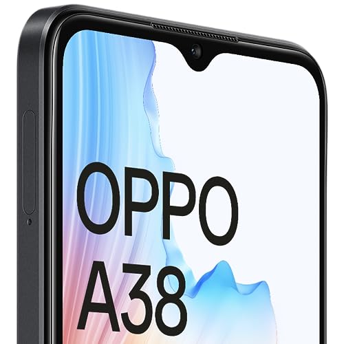 OPPO A38 (Glowing Black, 4GB RAM, 128GB Storage) | 5000 mAh Battery and 33W SUPERVOOC | 6.56" HD 90Hz Waterdrop Display | 50MP Rear AI Camera with No Cost EMI/Additional Exchange Offers