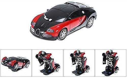 Cable World Plastic Battery Operated Converting Car to Robot, Robot to Car Automatically,Robot Toy, with Light and Sound for Kids Indoor and Outdoor 3 Year, Pack of 1