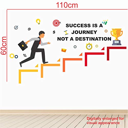 StickMe 'Success is a Journey - Office - Inspirational - Motivational - Quotes Wall Sticker' -SM753 (Multi Colour, Vinyl - 100cm X 55 cm)