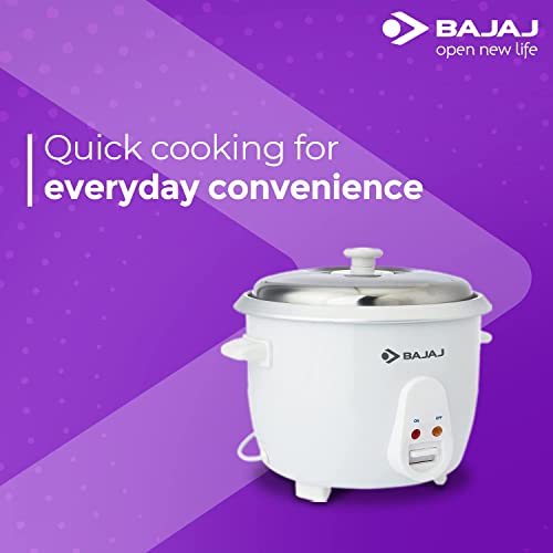 Bajaj RCX 1.8 DLX Rice Cooker, 1.8 Litre , White