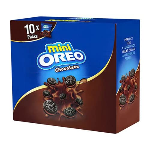 Oreo Mini Oreo Chocolate 10X Packs, 204 g, Blue & Brown, 10 Count (Pack of 1) (4029825)