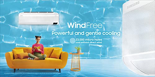 Samsung 1.5 Ton 5 Star Wind-Free Technology Inverter Split AC (Copper, Convertible 5-in-1 Cooling Mode, Anti-bacterial Filter, 2023 Model AR18CYNAMWK White)