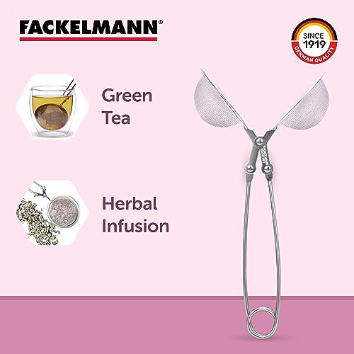 Fackelmann Stainless Steel Tea Infuser, 15 Cm | Sturdy, Durable & BPA Free | Fine Mesh | Reusable & Eco-Friendly