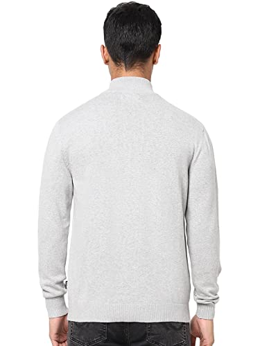 Jack & Jones Men's Cotton Casual Cardigan Sweater (236509901-Light Grey Melange_Light L)