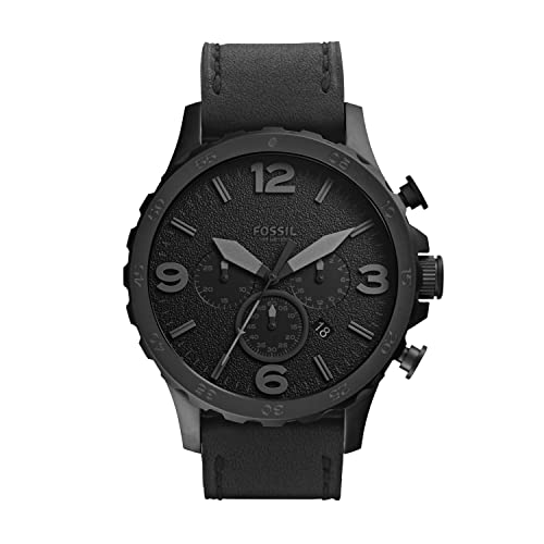 Fossil Nate Analog Black Dial Unisex's Watch-JR1354