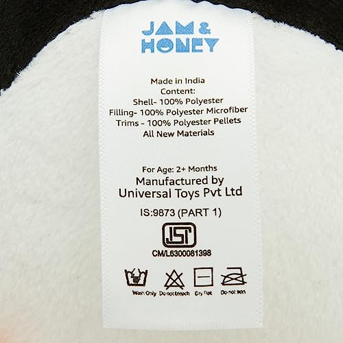 Amazon Brand - Jam & Honey Penguin, Plush/Soft Toy for Boys, Girls and Kids, Super-Soft, Safe, Great Birthday Gift (Black and White, 17 cm)
