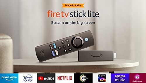 Fire TV Stick Lite with all-new Alexa Voice Remote Lite (no TV controls), HD streaming device | Now with App controls