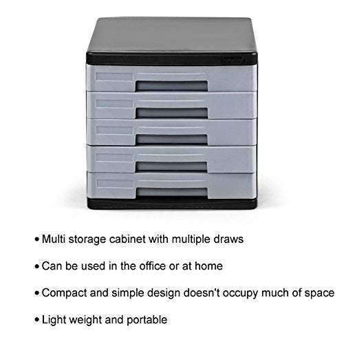 Cello Idea Plastic Storage Cabinet (Black, Grey)