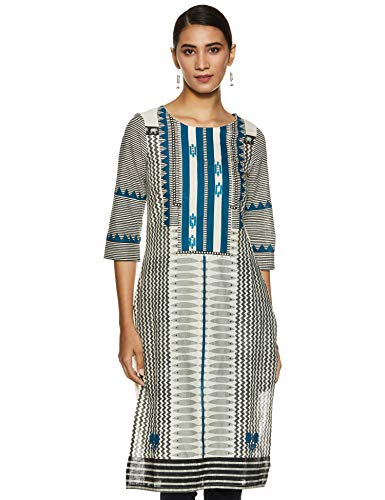 W for Woman Women's Cotton Kurta (18AUW17892-59506_Off White_2XL (16))