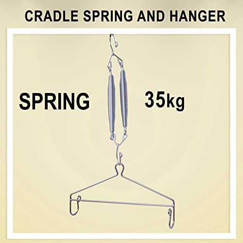 Little Chime Cradle Spring and Hanger Combo (35 KG)(Silver)