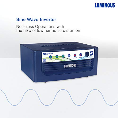 Luminous Eco Volt Neo 1050 Pure Sine Wave 900VA/12V Inverter for Home, Office and Shops (Supports 1 Inverter Battery of 12V)