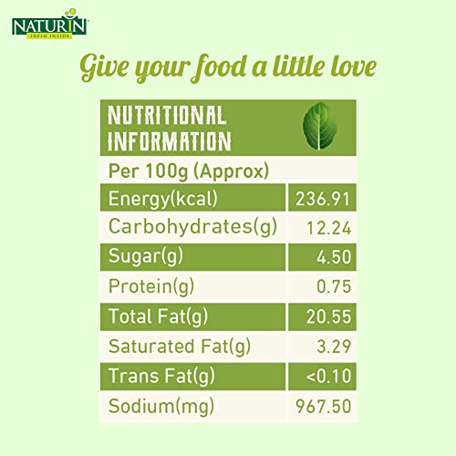 Naturin Mint Mayonniese - 100% Vegeterian, Gluten Free - Bursting Rich Indian Flavoured Dip Sauce (290gm)