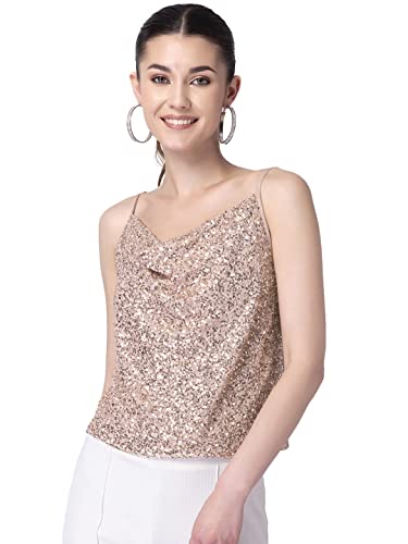 Faballey Women's Regular Fit Blouse (TOP06324_Beige