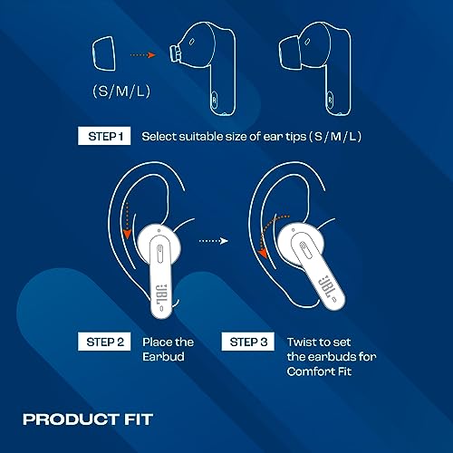 JBL Tune 235NC in Ear Wireless ANC Earbuds (TWS), Massive 40Hrs Playtime with Speed Charge, Customizable Bass with Headphones App, 4 Mics for Perfect Calls, Google Fast Pair, Bluetooth 5.2 (Black)