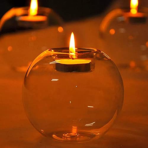 The Purple Tree Glass Orb Tealight Candle Holders for Christmas (Pack of 1) Christmas Tealights, Corporate Gifts, Home Decor Gift Item, Diwali Decoration, Diwali Décor