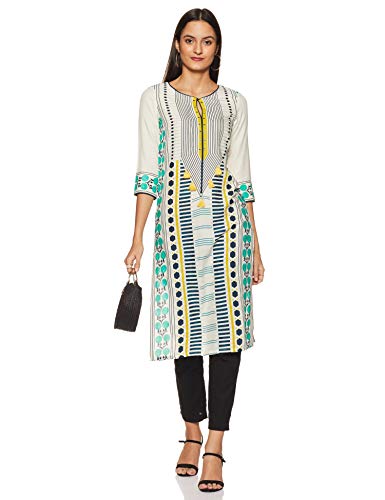 W for Woman Women's Synthetic Kurta (18AUW17486-51117_White_XS (6))