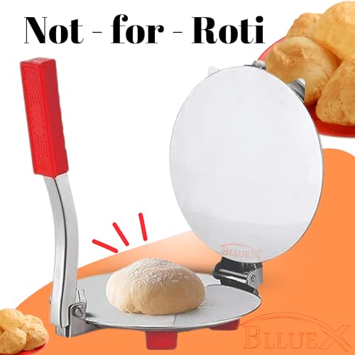 Daily Shop Stainless Steel Puri/Roti Maker Press Machine - Roti chapati Presser for Home - Papad-khakhra-poori Manual Hand Press with Handle for Kitchen Pk of 1