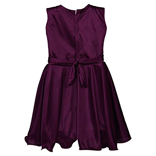 Wish Karo Girl's A-Line Knee-Length A-line Dress (Wine , 2-3 Years)