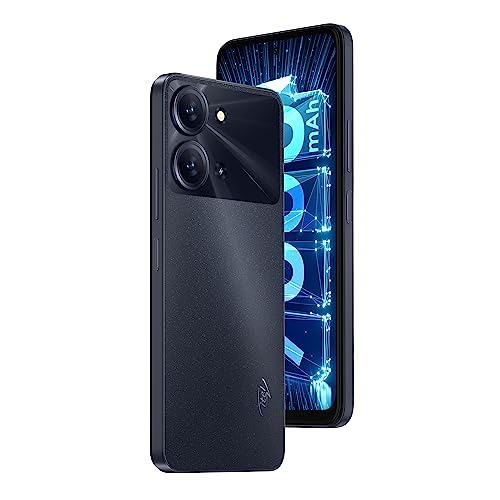 itel P40+ (4GB RAM+128GB ROM, 8GB* RAM with Memory Fusion | 13MP AI Rear Camera | 7000mAh Battery with 18W Fast Charging | 6.8" HD+ IPS Punch Hole 90Hz Diplay | Faceunlock & Fingerprint - Force Black