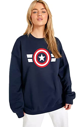 LEOTUDE Women's Loop Knit Round Neck Sweatshirt (GRL_NVYSTR_P_Navy_M)