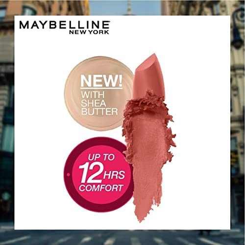 Maybelline New York Matte Lipstick, Intense Colour, Keeps Lips Moisturised, 657 Nude Nuance, Color Sensational Creamy Matte Lipstick, 3.9g