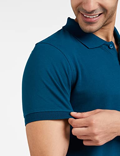 Amazon Brand - Symbol Men's Solid Regular Polo Shirt (AW17MPCP-SINGLE_Fog Teal L)